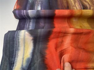 Poplin - unik batik i multi color, Udgår!